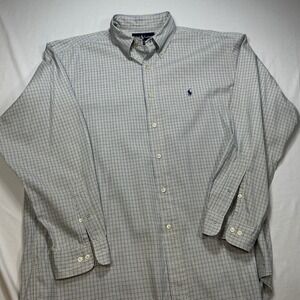 Ralph Lauren Yarmouth Mens Plaid Check Button Down‎ Long Sleeve Shirt 16.5 34/35